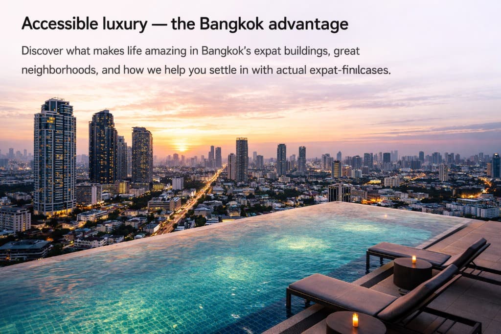 Rooftop infinity pool overlooking a city skyline